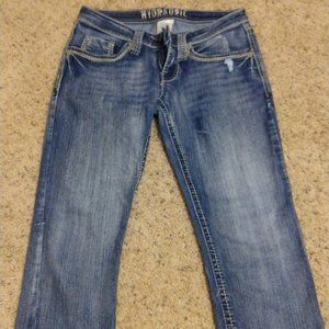 Hydralic denim capris
